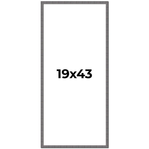 19x43 Frame Slate Blue Distressed Rustic Solid Wood Picture Frame | 0.75 Inch Moulding Width |