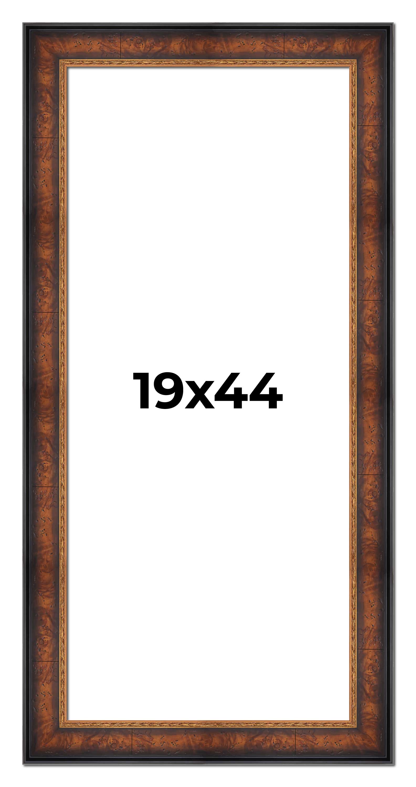 19x44 Frame Brown Walnut Gold Ornate Trim Solid Wood Plein Air Picture ...