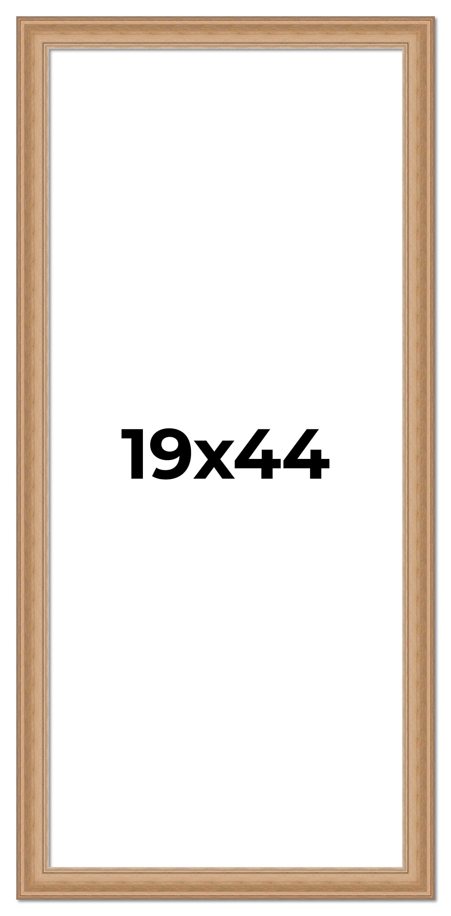 19x44 Frame Charleston Honey Brown Solid Wood Picture Frame Width 1.75 ...