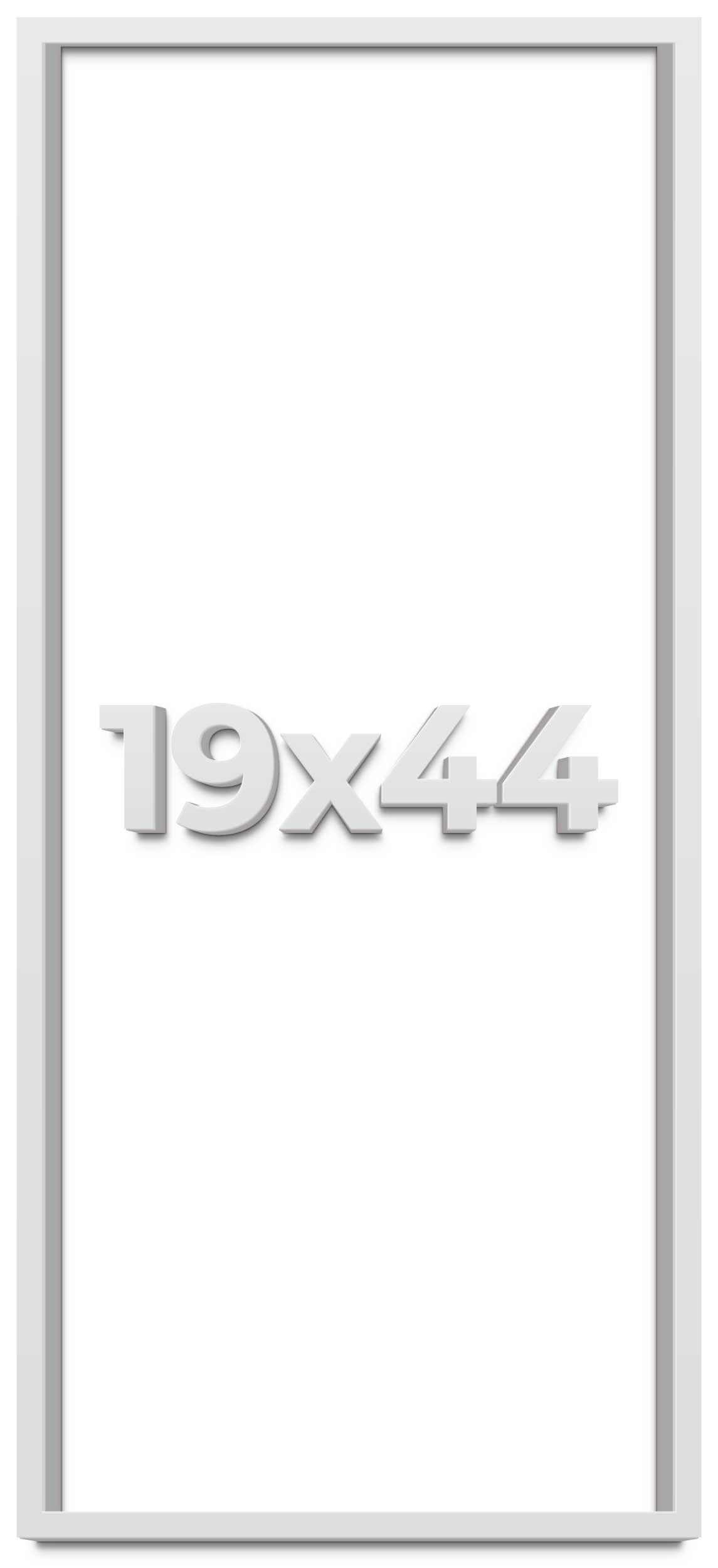 19x44 Shadow Box Frame White | 2 Inches Deep Real Wood Contemporary ...