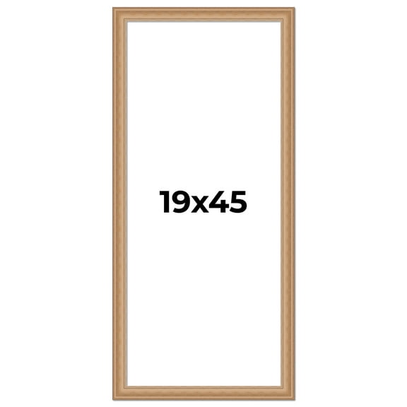 19x45 Frame Charleston Honey Brown Solid Wood Picture Frame Width 1.75 Inches | Interior Depth 0.5
