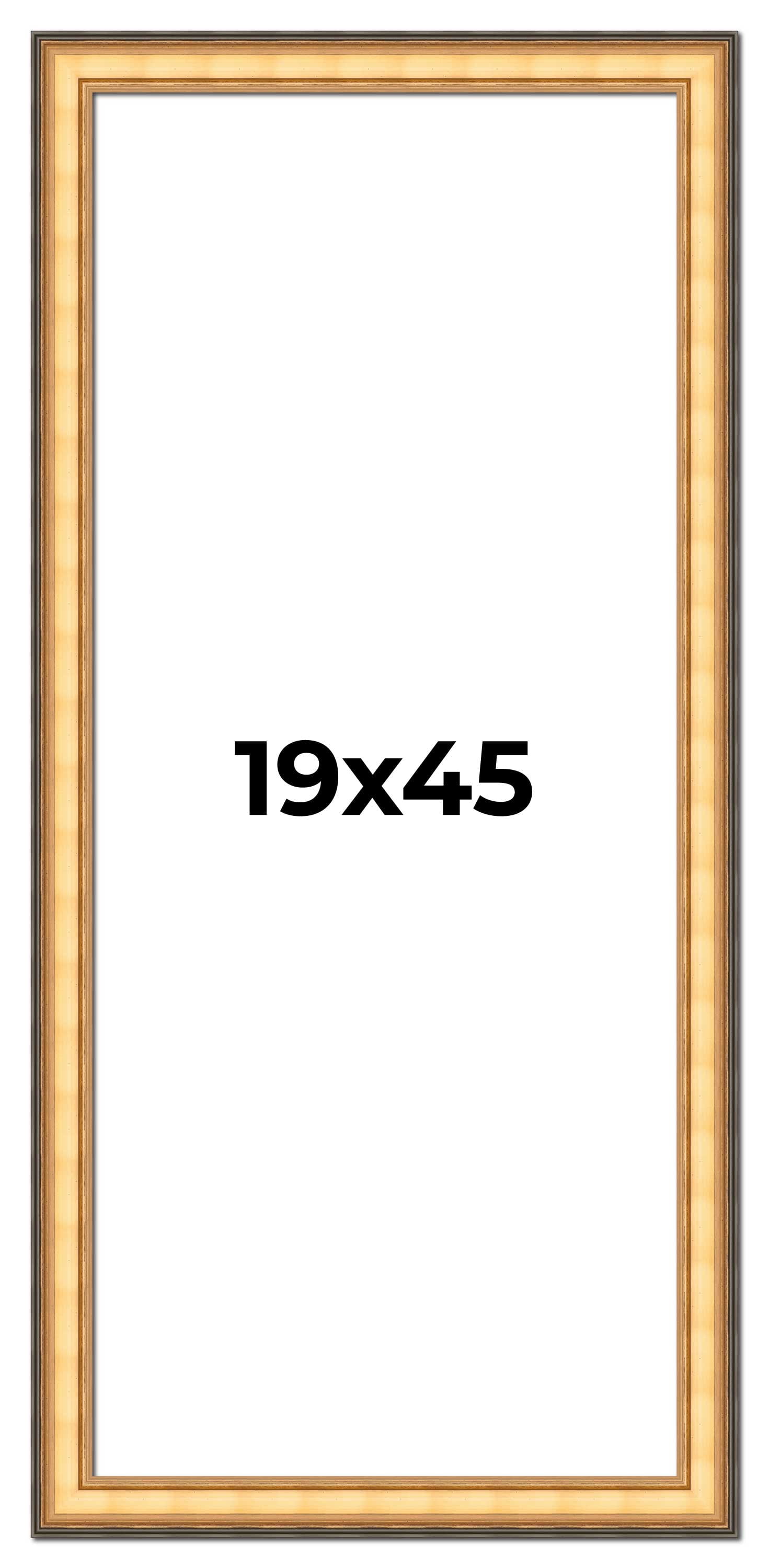 19x45 Frame Gold Plein Aire Solid Wood Picture Frame Width 2 Inches ...