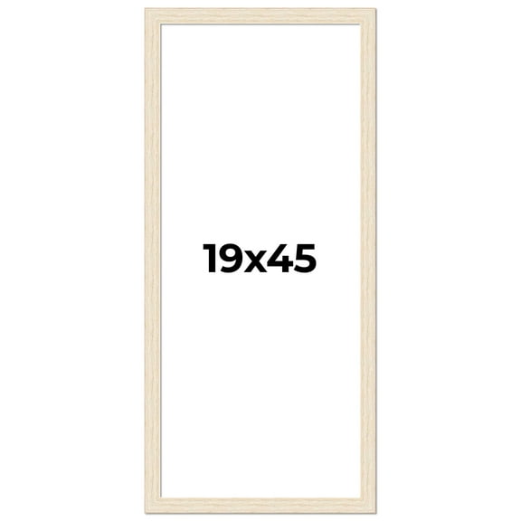 19x45 Frame White Real Wood Picture Frame Width 1.5 inches | Interior Frame Depth 0.5 inches | Barn