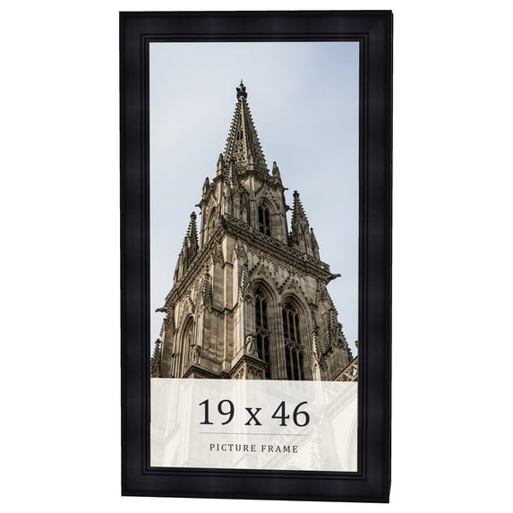 19x46 Frame Black Passaggi Solid Wood Picture Frame Width 1.5 Inches | Interior Depth 0.5 Inches |