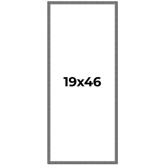 19x46 Frame Blue Kingsley Pewter Solid Wood Picture Frame Width 0.75 Inches |Interior Depth 0.5
