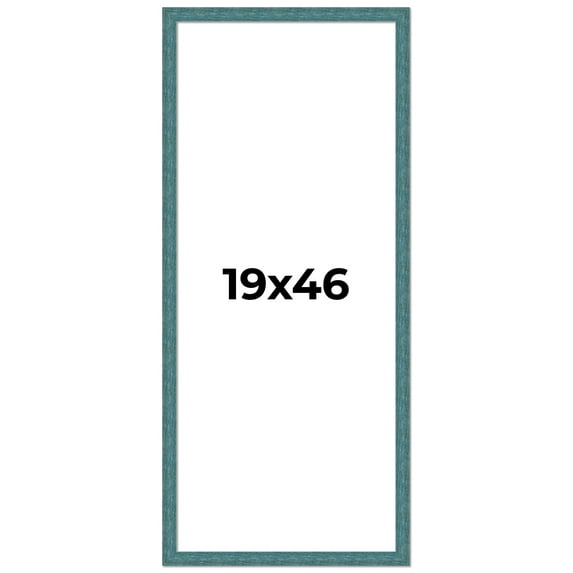 19x46 Frame Blue Rustic Barnwood Solid Wood Picture Frame Width 1.25 Inches | Interior Depth 0.5