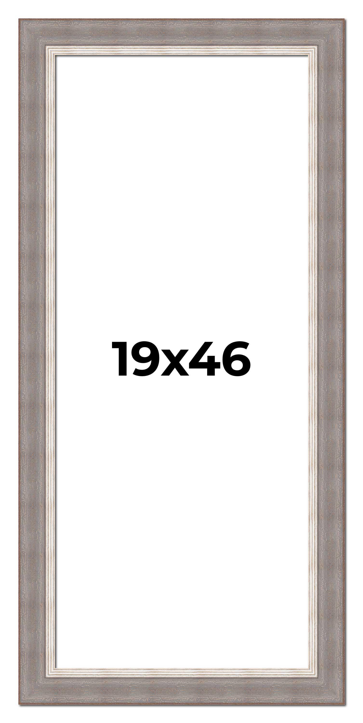 19x46 Frame Grey Real Wood Picture Frame Width 2.75 Inches | Interior ...