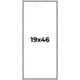 thumbnail image 1 of 19x46 Frame Silver Grey Distressed Solid Wood Picture Frame | 0.75 Inch Moulding Width | Interior, 1 of 8