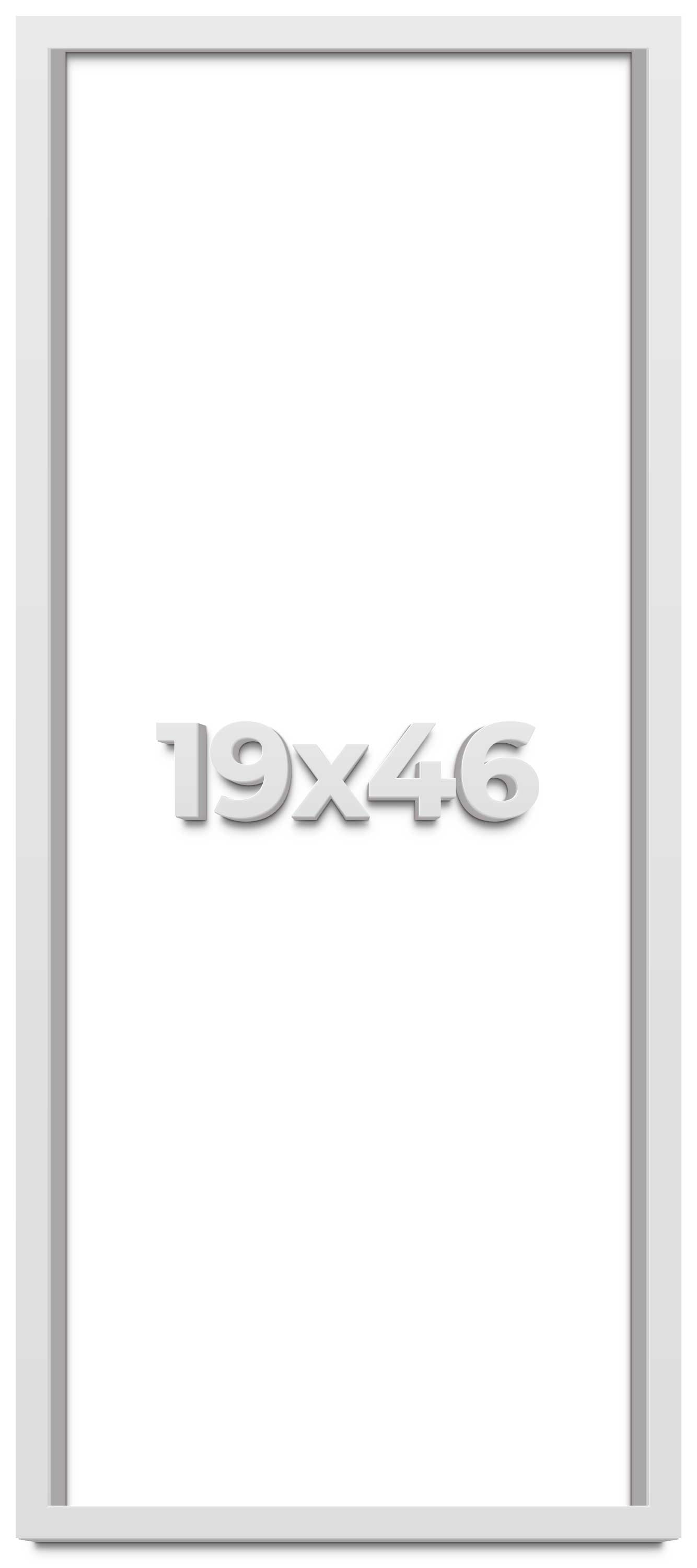 19x46 Shadow Box High Gloss White Display Frame | 1.625 Inches Deep | 1 ...