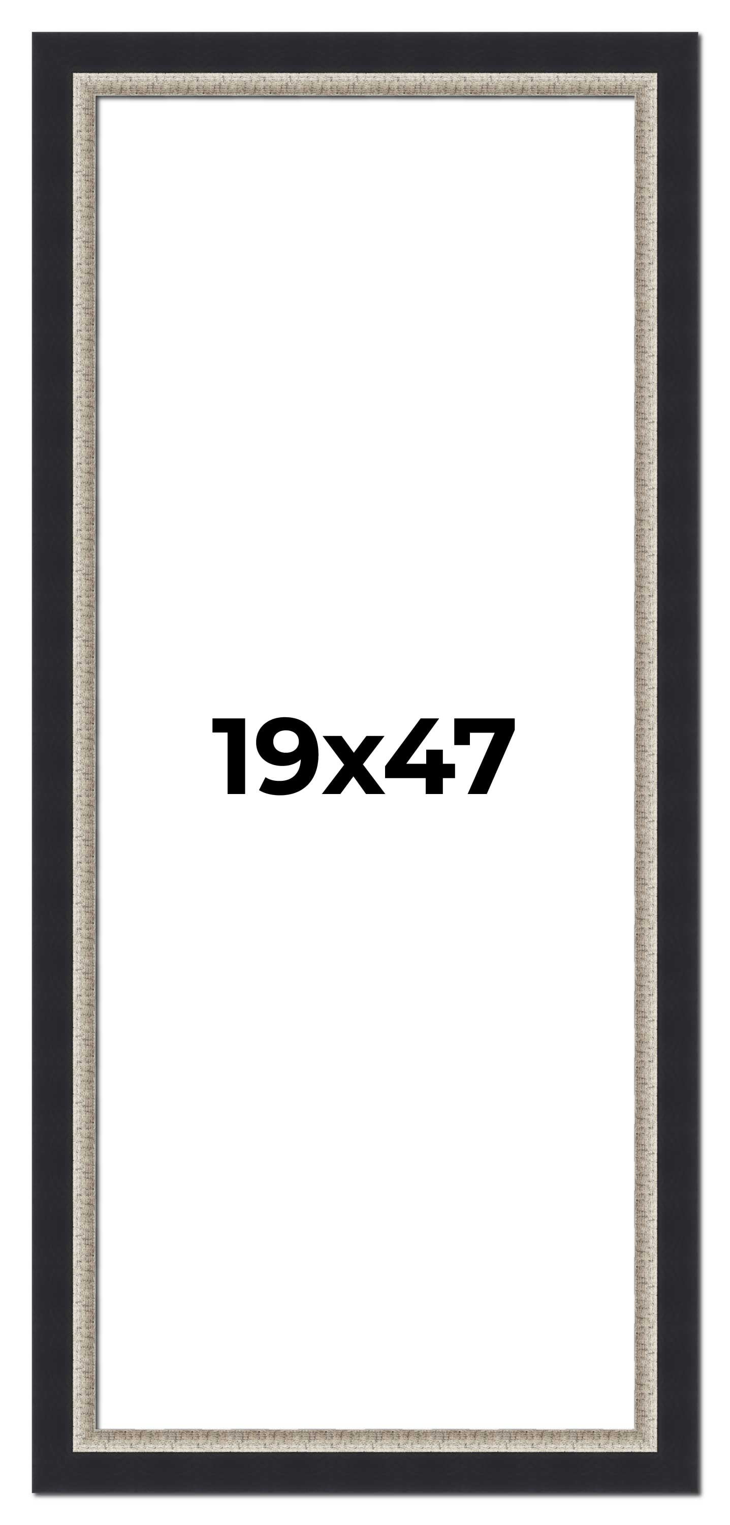 19x47 Frame Black Real Wood Picture Frame Width 2.25 Inches | Interior ...