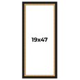 thumbnail image 1 of 19x47 Frame Gold Real Wood Picture Frame Width 2.25 Inches | Interior Frame Depth 0.5 Inches |, 1 of 8