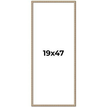 19x47 Frame Silver Real Wood Picture Frame Width 0.75 Inches | Interior Frame Depth 0.5 Inches |