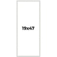 thumbnail image 1 of 19x47 Frame White Scuffed Rustic Solid Wood Picture Frame | 0.75 Inch Moulding Width| Includes UV, 1 of 8