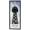 thumbnail image 1 of 19x48 Frame Black Charcoal Grey Wood Textured Picture Frame | 0.75 Inch Moulding Width | Gunmetal, 1 of 8