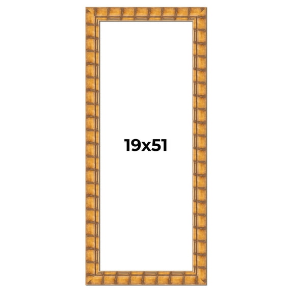 19x51 Frame Beige Real Wood Picture Frame Width 3 inches | Interior Frame Depth 0.5 inches |