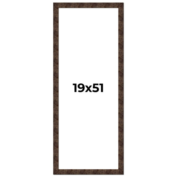19x51 Frame Brown Burl Real Wood Picture Frame Width 1.625 Inches | Interior Frame Depth 0.5 Inches