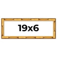 thumbnail image 1 of 19x6 Frame Gold Bamboo Picture Frame - Complete Modern Photo Frame Includes UV Acrylic Shatter, 1 of 8