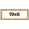 thumbnail image 1 of 19x6 Frame Gold Bamboo Solid Wood Picture Frame | 1 Inch Moulding Width | Interior Frame Depth 0.75, 1 of 8