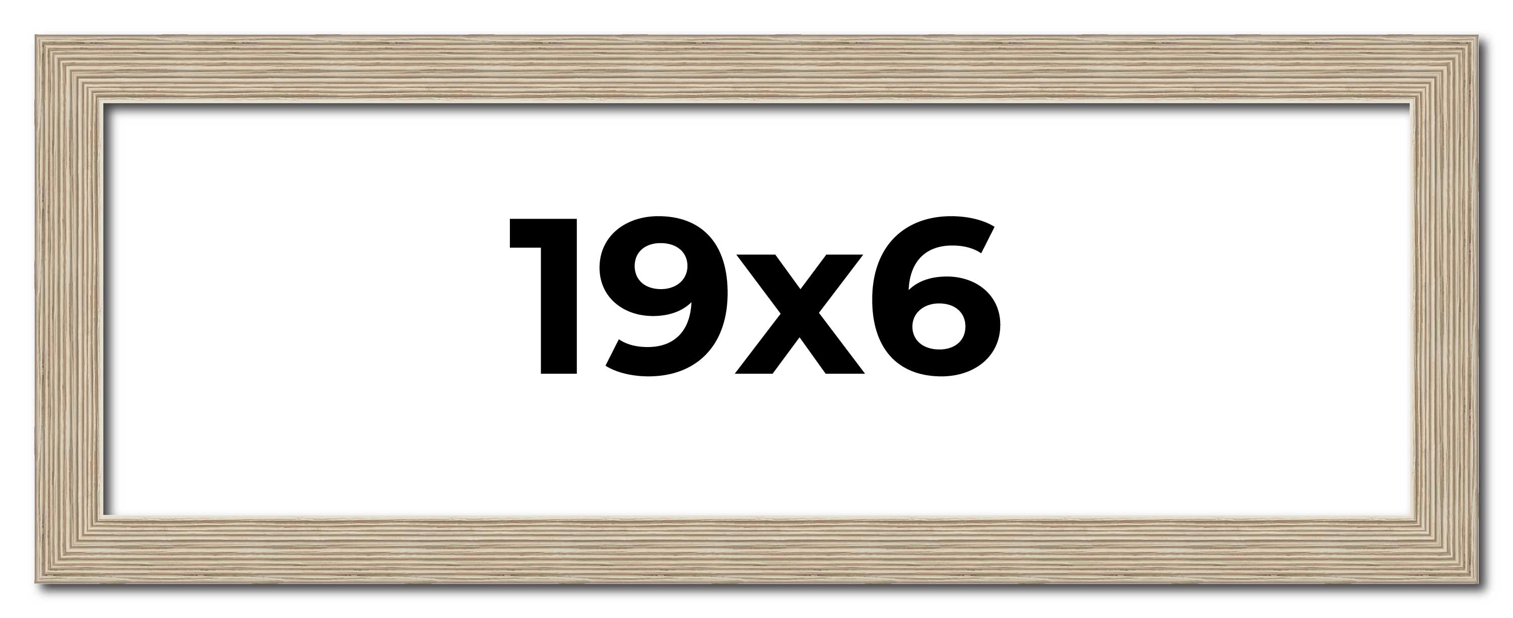 19x6 Frame Grey Solid Wood Picture Frame Width 1 Inches | Interior ...