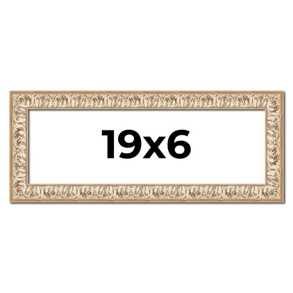 19x6 Frame White Real Wood Picture Frame Width 1.5 inches | Interior Frame Depth 0.5 inches |