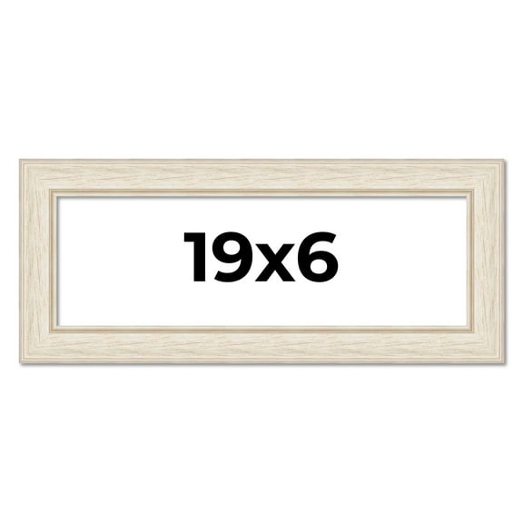 19x6 Frame White Real Wood Picture Frame Width 1.75 inches | Interior Frame Depth 0.5 inches |