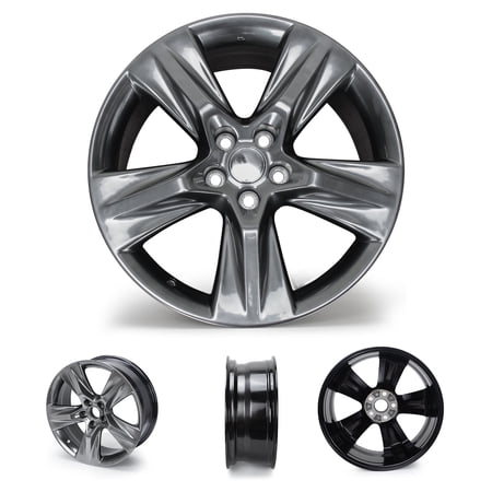 19x7.5" Replacement Wheel Rim for 2014-2019 Toyota Highlander Limited 5-Lug ET30, High Gloss Black