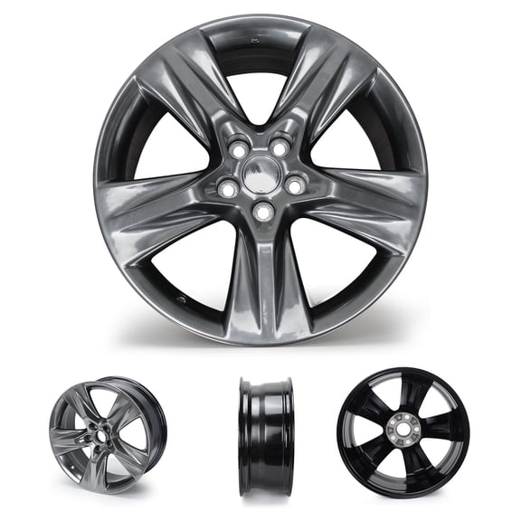 19x7.5" Replacement Wheel Rim for 2014-2019 Toyota Highlander Limited 5-Lug ET30, High Gloss Black