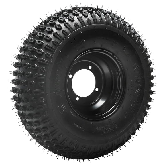 19x7-8 ATV Tire and 8" Rim Wheel Assembly 19x7.00-8 19x7x8 – 4 Bolt 110mm Pattern, 4PR Tubeless, Max Load 220lbs – Fits ATV UTV Quad Go Kart Golf Cart Utility Vehicles Buggy 4 Wheelers