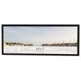 thumbnail image 1 of 19x7 Frame Black Charcoal Grey Wood Textured Picture Frame | 0.75 Inch Moulding Width | Gunmetal, 1 of 8