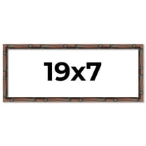 19x7 Frame Brown Bamboo with Dark Coffee/Walnut Finish | Solid Wood Picture Frame Width 0.75 Inches