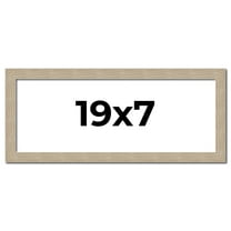 19x7 Frame Grey Solid Wood Picture Frame Width 1 Inches | Interior Frame Depth 0.5 Inches |