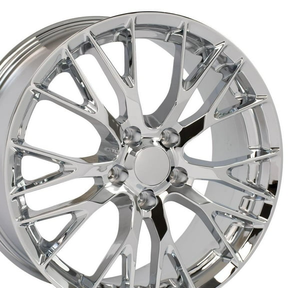OE Wheels CV22C 19 Inch Rim Fits Corvette C7 Z06 Style 5x120.65 19x8.5 Chrome - Hollander 5734 (1)