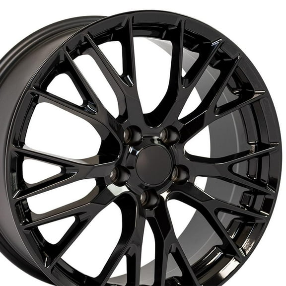 OE Wheels CV22C 19 Inch Rim Fits Corvette C7 Z06 Style 5x120.65 19x8.5 Gloss Black - Hollander 5734 (1)