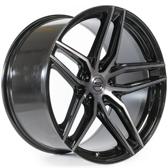19x8.5 Select S101 Shadow Glossy Black Brushed DDT Face Clear Wheel 5x4.5 (20mm)