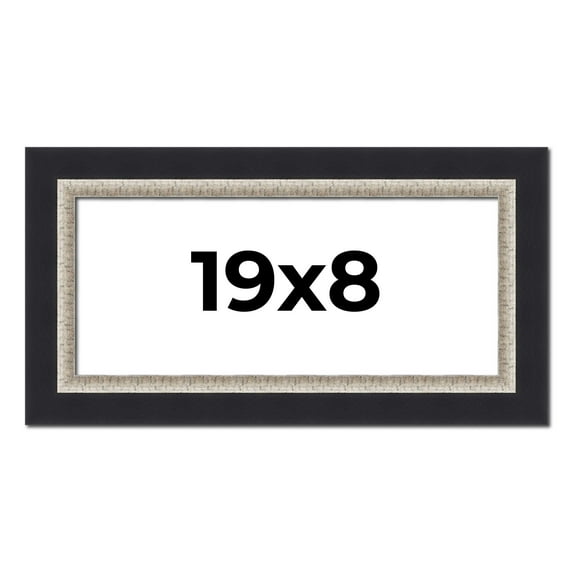 19x8 Frame Black Real Wood Picture Frame Width 2.25 Inches | Interior Frame Depth 0.5 Inches |