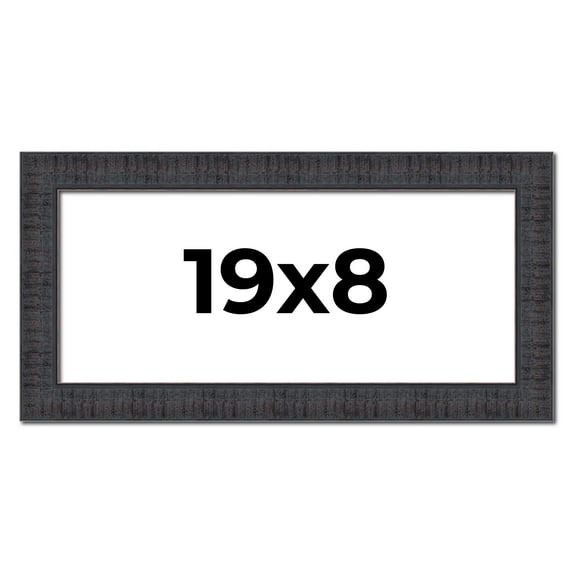 19x8 Frame Brown Rustic Solid Wood Picture Frame 1.5 Inches Wide | Interior Frame Depth 0.5 Inches