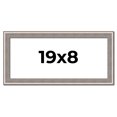 thumbnail image 1 of 19x8 Frame Grey Real Wood Picture Frame Width 1.25 inches | Interior Frame Depth 0.5 inches | Hans, 1 of 8