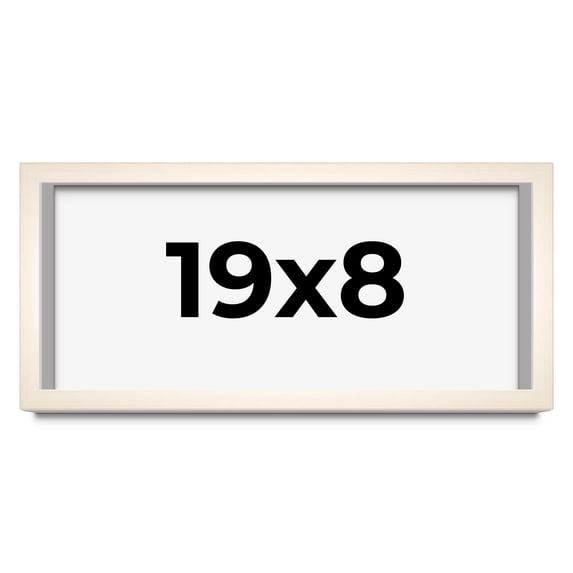 19x8 Frame White Wheat Solid Wood Picture Frame | Moulding Width 0.75 Inches | Interior Depth 0.5