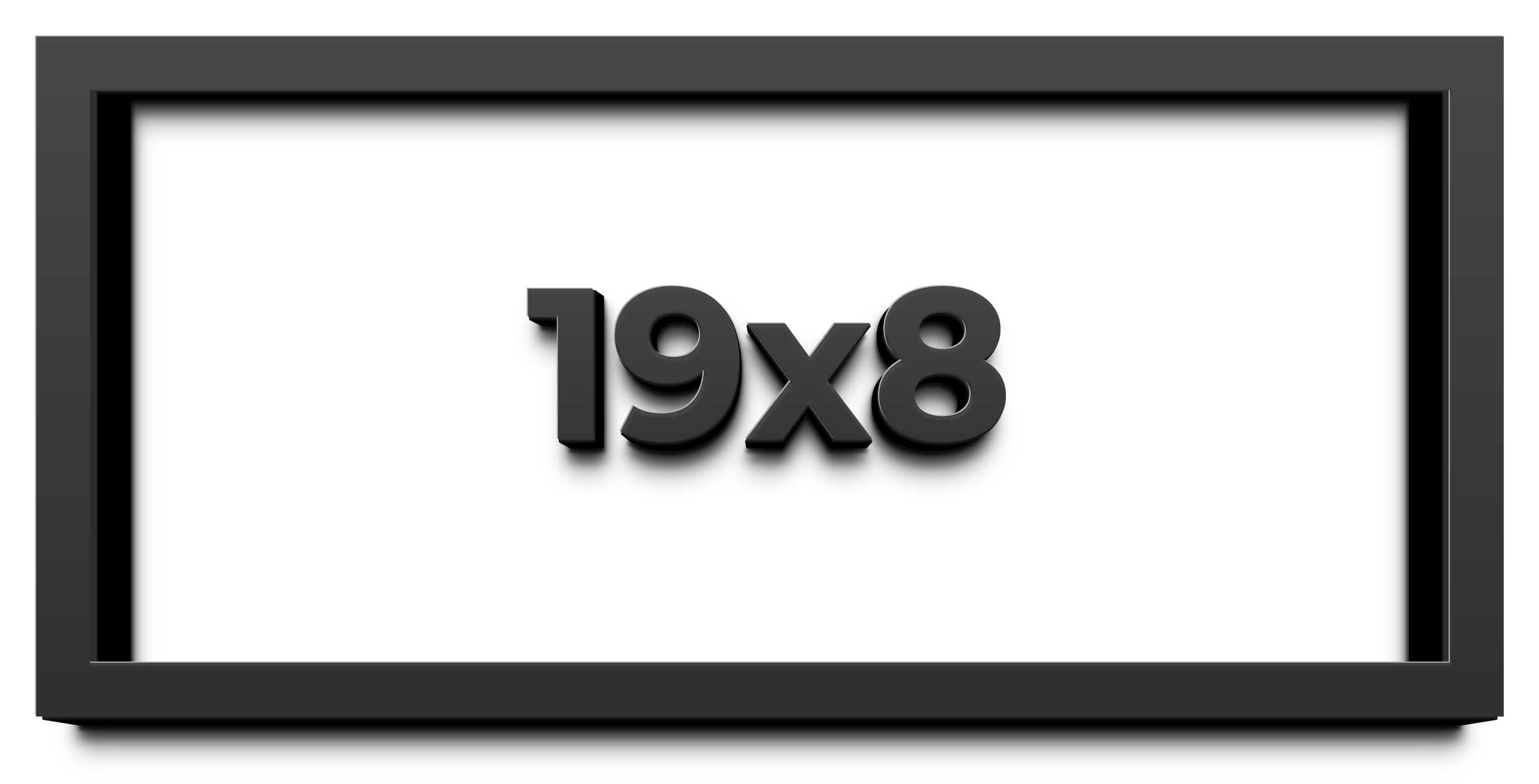 19x8 Shadow Box Frame Black | 1 inches Deep Real Wood Contemporary ...