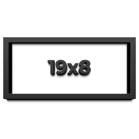 19x8 Shadow Box Frame Black | 1 inches Deep Real Wood Contemporary Shadowbox Display Frame | UV