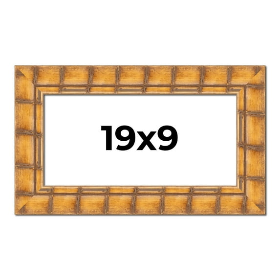 19x9 Frame Beige Real Wood Picture Frame Width 3 inches | Interior Frame Depth 0.5 inches | Natural