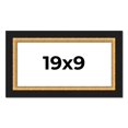 thumbnail image 1 of 19x9 Frame Gold Real Wood Picture Frame Width 2.25 Inches | Interior Frame Depth 0.5 Inches |, 1 of 8