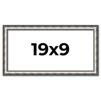 19x9 Frame Silver Real Wood Picture Frame Width 1.125 Inches | Interior Frame Depth 0.5 Inches |