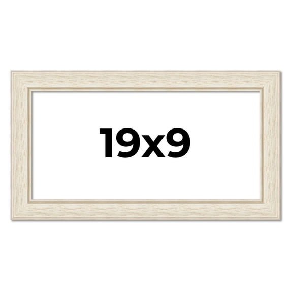 19x9 Frame White Real Wood Picture Frame Width 1.75 inches | Interior Frame Depth 0.5 inches |