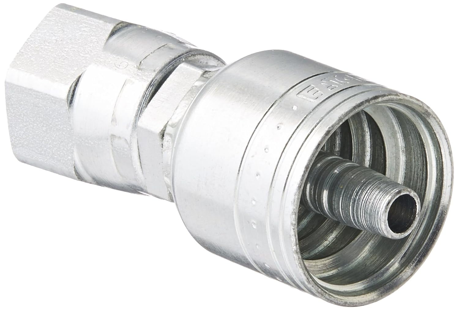 Aeroquip 1AA6MP6 Global TTC Crimp Hose Fitting – 3/8" Hose ID, 3/8-18 Male Pipe Thread, Carbon Steel