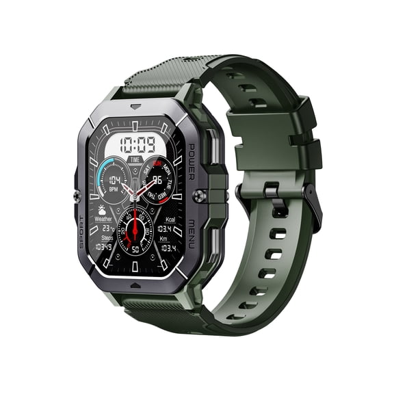 1ATM Waterproof Outdoor Men Smart Watch with Large Capacity Battery, Bluetooth Calling, SOS Emergency & Health Monitoring Functions