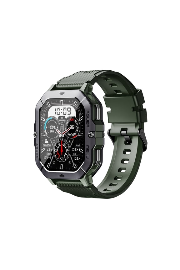 1ATM Waterproof Outdoor Men Smart Watch with Large Capacity Battery, Bluetooth Calling, SOS Emergency & Health Monitoring Functions