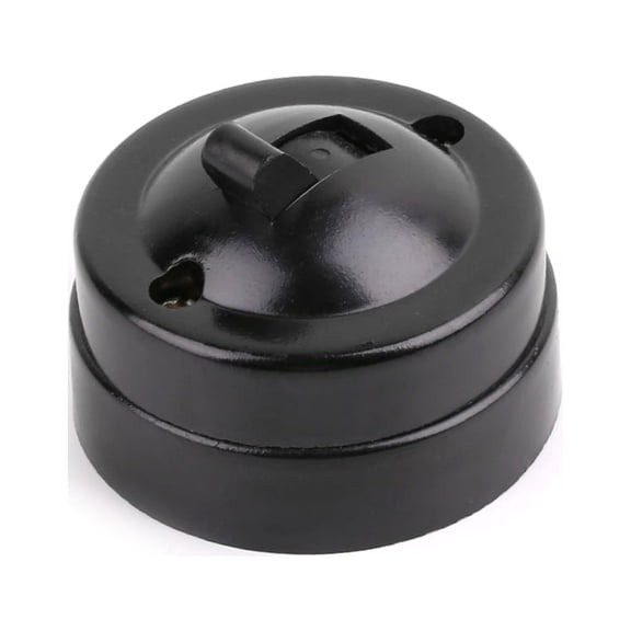 1Amp 250W Single Control Switches Round Mounted Wall Light Button Switches Flat Toggles Switches for Home Office