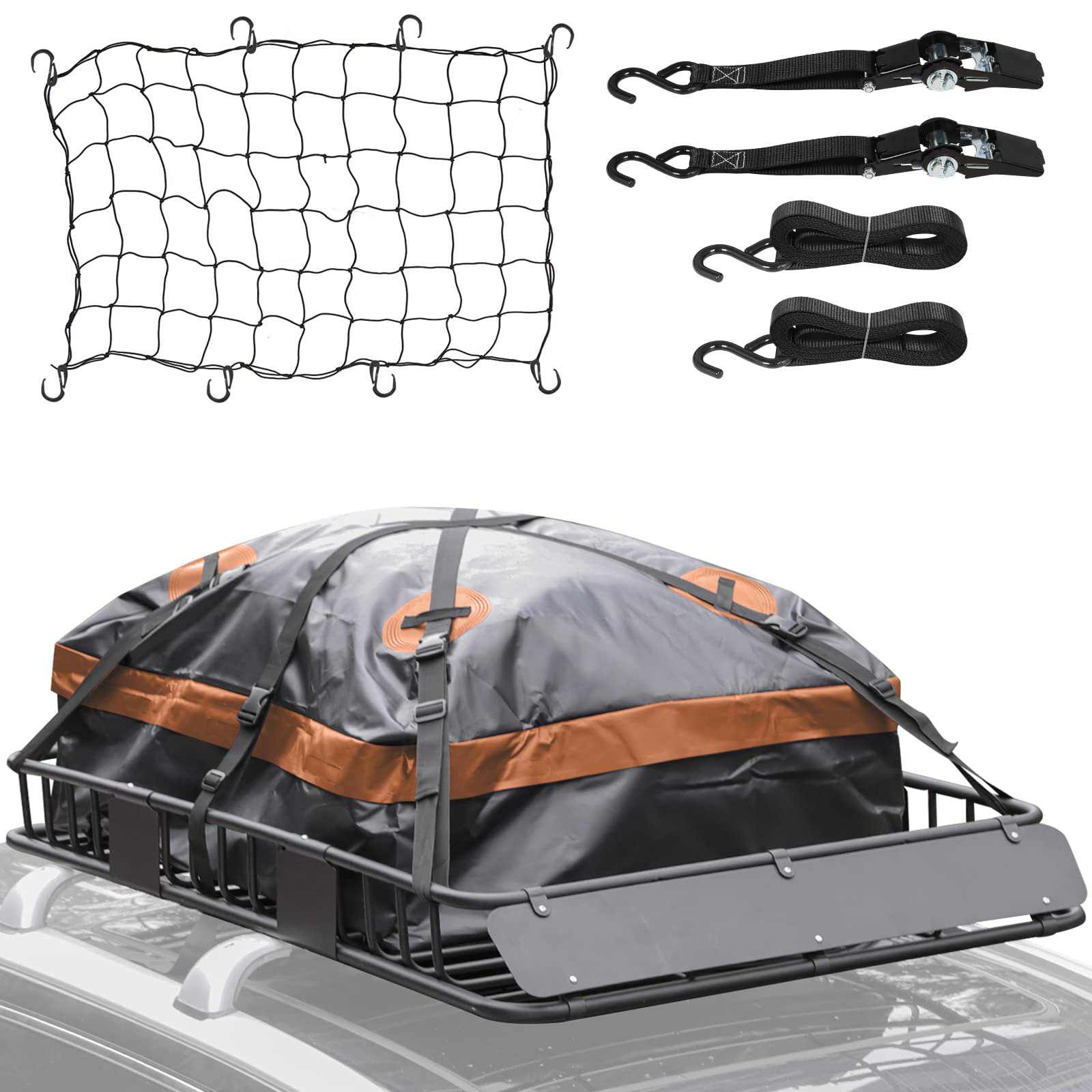 BENTISM Roof Rack Cargo Basket 200 lbs 64"x39"x6" Capacity Extension
