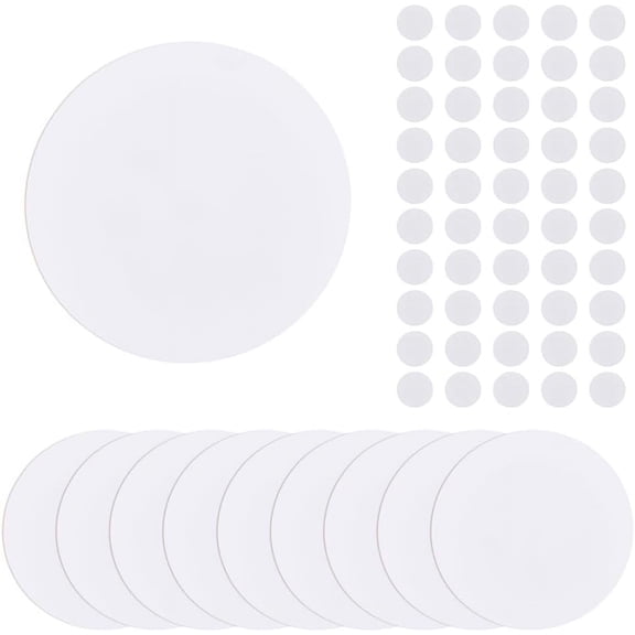 1Bag 10Pcs PP Plastic Sheets DIY Craft Supplies Lampshade Diffuser Flat Round 100Pcs Plastic Stickers White 16~127x1~1.5mm